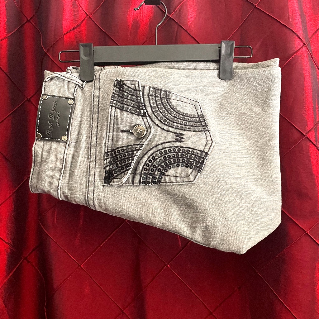 Gray Sequin Jeans